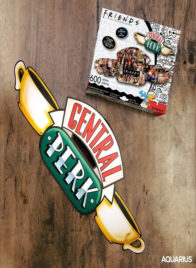AQUARIUS Friends Central Perk Puzzle (2-Sided Shaped 600 Piece Jigsaw Puzzle) - Glare Free - Precision Fit - Officially Licensed Friends TV Show Merchandise & Collectibles - 34 x 12 Inches - Image 4